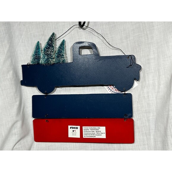 NEW Foco MLB Boston Red Sox Baseball Happy Holidays Hanging Wall Sign- Christmas - Picture 6 of 10